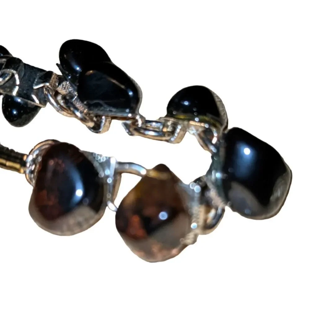 🤩 Vintage brown‎ and silver tone bracelet 🤩 2 for $20